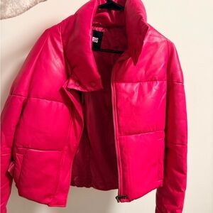 Apparis Bold Pink Puffer Jacket